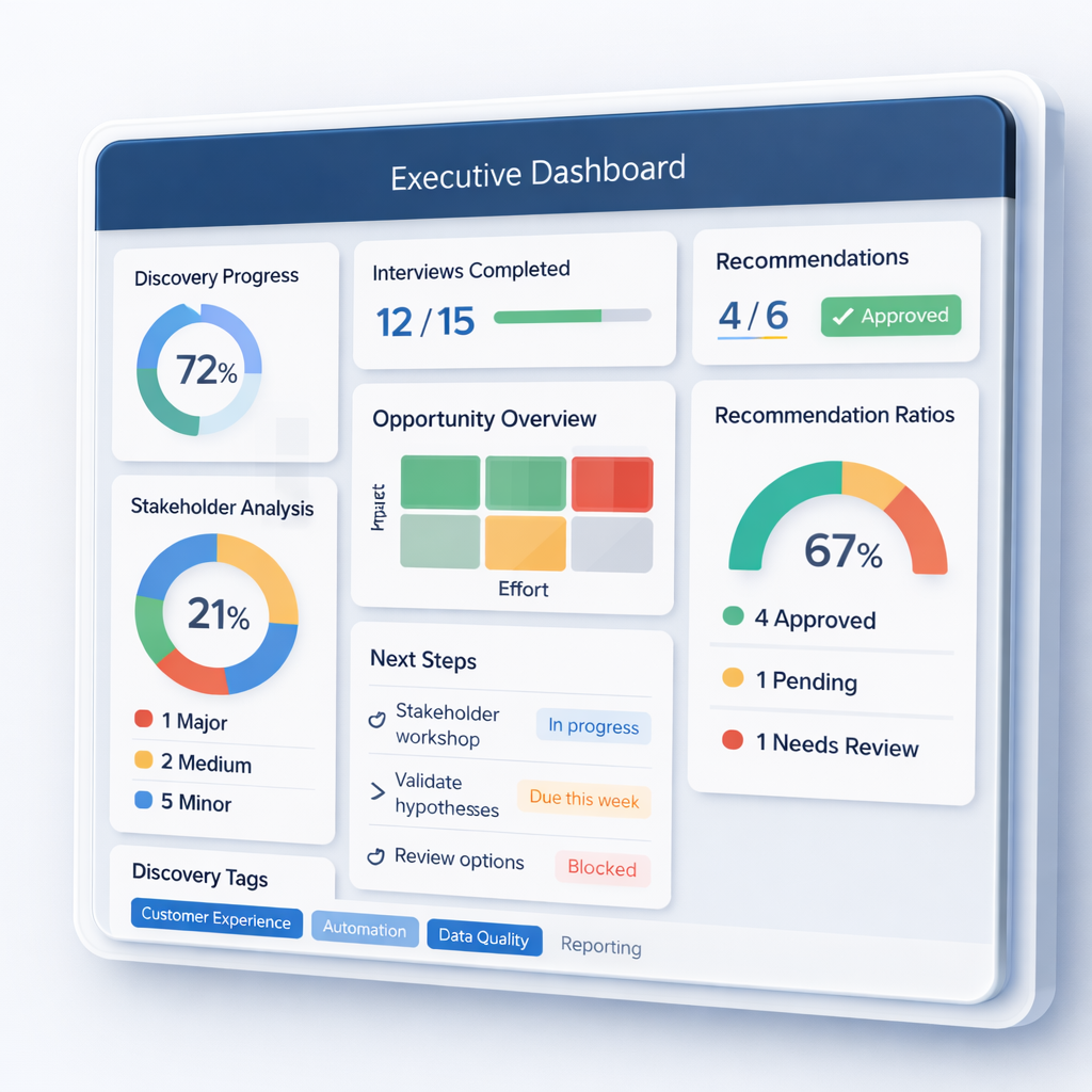 StratForge delivery workspace visual showing structured planning and transformation workflow artefacts.
